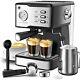 Espresso Coffee Machine With Milk Frother Steam Wand Cappuccino Latte Maker