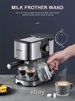 Espresso Machine 15 Bar Cappuccino Latte Coffee Maker Milk Frother Steam Wand