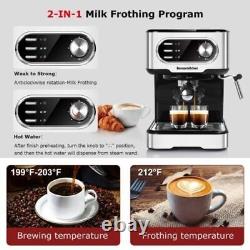 Espresso Machine 15 Bar Coffee Machine With Foaming Milk Frother Wand, 850W NEW