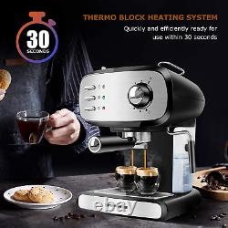 Espresso Machine 15 Bar Coffee Machine with Foaming Milk Frother Wand, 900W High