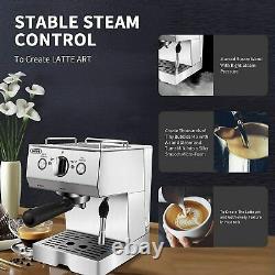 Espresso Machine 15 Bar Coffee Maker with Milk Frother Wand for Cappuccino Latte