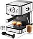 Espresso Machine 15 Bar Pump Pressure, Cappuccino Coffee Maker With Milk Foaming