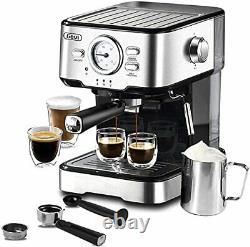 Espresso Machine 15 Bar Pump Pressure, Expresso Coffee Machine Black 1100W