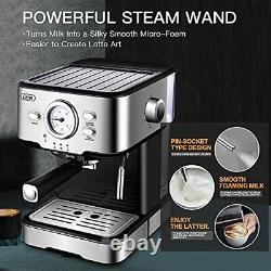 Espresso Machine 15 Bar Pump Pressure, Expresso Coffee Machine Black 1100W