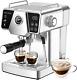 Espresso Machine 20 Bar Cappuccino Coffee Maker With Milk Frother Steam Wand F