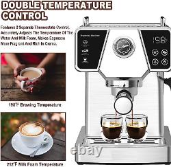 Espresso Machine 20 Bar Cappuccino Coffee Maker with Milk Frother Steam Wand f