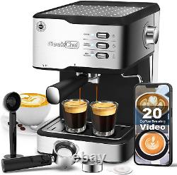Espresso Machine 20 Bar Cappuccino Latte Maker Coffee ESE POD Capsules Filter
