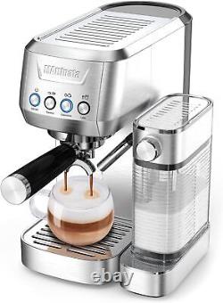Espresso Machine, 20 Bar Cappuccino Machine with Automatic Milk Frother Silver