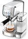 Espresso Machine, 20 Bar Cappuccino Machine With Automatic Milk Frother Silver