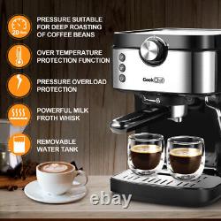 Espresso Machine 20 Bar Coffee Machine With Foaming Milk Frother Wand 1300W