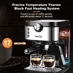 Espresso Machine 20 Bar Coffee Machine With Foaming Milk Frother Wand 1300W