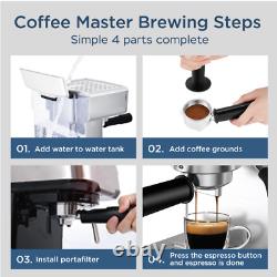 Espresso Machine 20 Bar Expresso Coffee Maker with Milk Frother for all Coffee