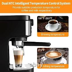 Espresso Machine 20Bar Coffee Maker Cappuccino Mocha WithFoaming Milk Frother Wand