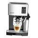 Espresso Machine Cappuccino Coffee Machine With 19 Bar Stainless Steel-silver