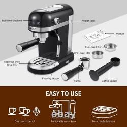 Espresso Machine Coffee 20 Bar 1350W High Performance 1.4 Ldetachable Transparen