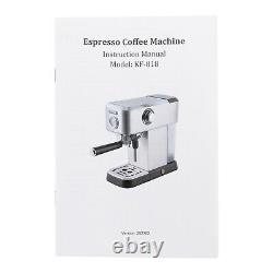 Espresso Machine Coffee Maker Stainless Steel Cappuccino Machine 1.2L Water Tank
