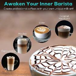 Espresso Machine Compact Coffee & Cappuccino Maker Milk Frother Wand 50 Oz Coffe