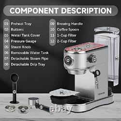 Espresso Machine Expresso Coffee Machines with Steamer Cappuccino Machine Upg