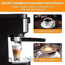 Espresso Machine Foaming Milk Espresso Frother Wand 20 Bar 1300w Coffee Maker