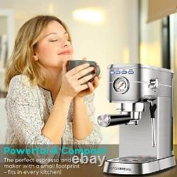 Espresso Machine with Milk Frother Steam Wand Cappuccino Latte Coffee Maker
