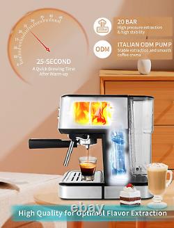 Espresso Machine with Steamer 15 Bar Pump Pressure, Cappuccino Coffee Maker with