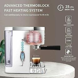 Espresso Machines 20 Bar Fast Heating Automatic Cappuccino Coffee Maker White3