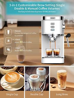 Espresso Machines 20 Bar Fast Heating Commercial Automatic Cappuccino Coffee Mak