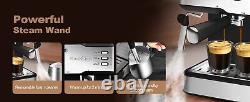 Geek Chef Espresso Machine 20 Bar, Cappuccino Maker with Milk Frother, 1.5L 1