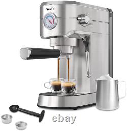 Gevi 20 Bar Compact Professional Espresso Coffee Machine with Milk Frother/Steam