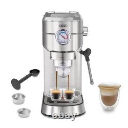 Gevi Espresso Coffee Machine 20 Bar Compact Professional Milk Frother Steam New