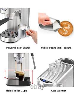 Gevi Espresso Coffee Machine 20 Bar Compact Professional Milk Frother Steam New