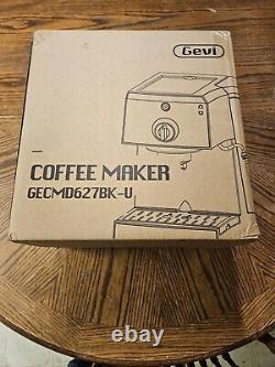 Gevi Espresso Machine GECMD627BK-U Cappuccino Coffee Maker 15 Bar, Milk Frother