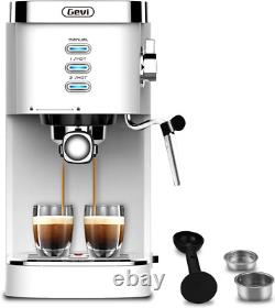 Gevi Espresso Machine with Steamer 15 Bar Pump Pressure Cappuccino Coffee Maker