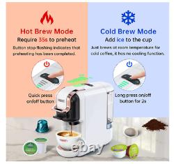 HiBREW 5-in-1 Single Serve Coffee Maker, 19 Bar Espresso Machine for Pods/Kcup