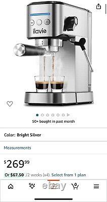 ILAVIE Espresso Coffee Machines with Steamer 20 Bar Pump Espresso and Cappuccino