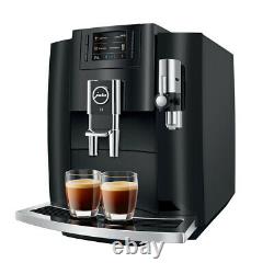Jura E8 Automatic Coffee Machine (Piano Black) with Glass Milk Container Bundle