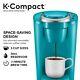 Keurig Coffee Maker, K-compact Single-serve K-cup Pod Brewing Machine, Turquoise