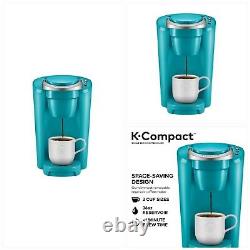 Keurig Coffee Maker, K-Compact Single-Serve K-Cup Pod Brewing Machine, Turquoise