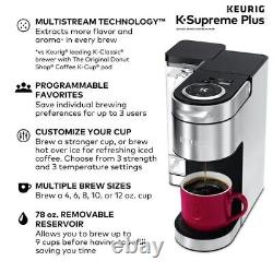 Keurig K-Supreme Plus Single Serve Coffee Machine Stainless Steel/ Black