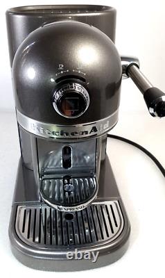 KitchenAid Nespresso KES0503MS Silver Gray Espresso Pod Coffee Machine Working