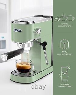 Laekerrt Espresso Machine 20 Bar CMEP02 with Milk Frother Steam Green
