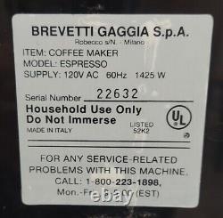 MINT! Vintage Gaggia Espresso Machine Black, Coffee 1425W