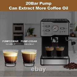 Machine Espresso 20 Bar Pressure Coffee Maker Cappuccino Latte Milk Frother Pump