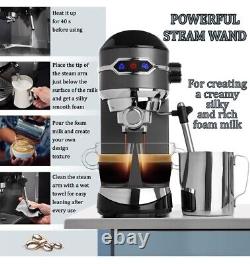 Mixpresso 15 Bar Espresso Machine Latte Cappuccino Maker withMilk Frother 1450W