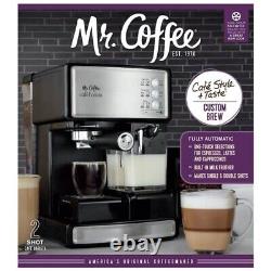 Mr. Coffee Cafe Barista Black & Silver Premium Espresso/Latte/Cappuccino Maker