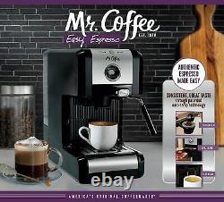 Mr. Coffee Easy Espresso Machine with Milk Frother