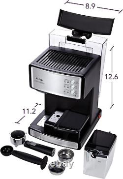 Mr. Coffee Espresso and Cappuccino Machine, Programmable Milk Frother 15-Bar
