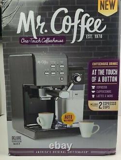 Mr. Coffee One Touch Coffee House Espresso And Cappuccino Machine Dark Stainless