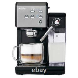 Mr. Coffee One-Touch CoffeeHouse Espresso and Cappuccino Machine, Dark Stainless