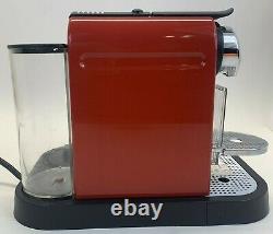 Nespresso C120 CititZ Espresso Lungo Coffee Machine with Milk Frother Red
